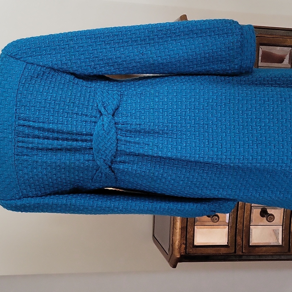 Beth Bowley Teal Textured Long Sleeve Coat - Picture 3 of 7